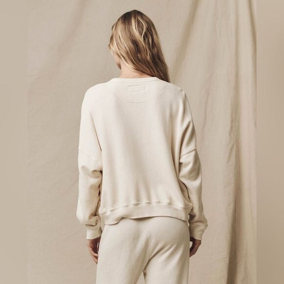 THE GREAT. The teammate sweatshirt in washed white size 0 - Picture 2 of 7